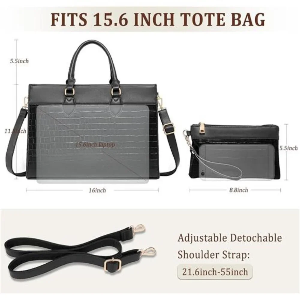 Laptop Bag for Women 15.6 inch Work Tote Bags for Women Large